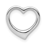 14K White Gold Polished Heart Chain Slide - C2-3A72549E-3087
