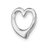 14K White Gold Polished Heart Chain Slide - C2-3A72549E-3087