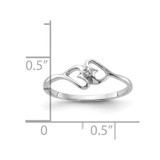 14k White Gold Polished Heart Ring Mounting - Y1-014EA99E-2037