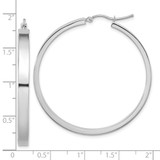 14K White Gold Polished Hoop Earring - TA-1707FD47-1065
