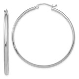 14k White Gold Polished Hoop Earring - TC-295DA633-9482