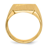 14k 13.0x14.0mm Closed Back Diamond Mens Signet Ring Mounting