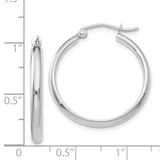 14k White Gold Polished Hoop Earring - TC-7A9B7F99-1061