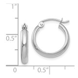 14k White Gold Polished Hoop Earring - TC-D0E1E3D5-7493