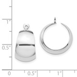14k White Gold Polished Hoop Earring Jackets - H6-C911382F-5042