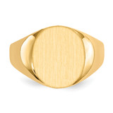 14k 13.0x14.0mm Closed Back Mens Signet Ring