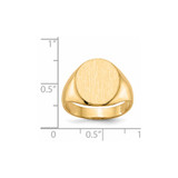 14k 13.0x14.0mm Open Back Mens Signet Ring