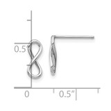 14K White Gold Polished Infinity Post Earrings