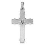 14k White Gold Polished INRI Crucifix Pendant - XR-AE0115B6-5386
