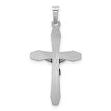 14k White Gold Polished INRI Crucifix Pendant - XR-B58F3868-8743