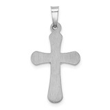 14k White Gold Polished INRI Rounded Crucifix Pendant - XR-0EA507BD-6968