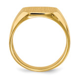14k 13.0x15.5mm Closed Back Mens Signet Ring