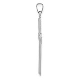 14k White Gold Polished Latin Cross Pendant - XR-CE94BCB7-3677