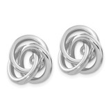 14K White Gold Polished Love Knot Earring Jackets - Z3-0A572859-2105