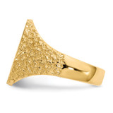 14k 13.0x17.0mm Closed Back Mens Signet Ring