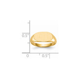 14k 13.0x7.0mm Closed Back Signet Ring - RS-FF5C2520-4160