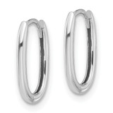 14K White Gold Polished Oval Hinged Hoop Earrings - TF-0D99CCF7-4432