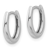 14K White Gold Polished Oval Hinged Hoop Earrings - TF-6A295423-3904