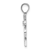 14k White Gold Polished Palm Tree Pendant