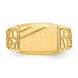 14k 13.0x8.5mm Open Back Mens Signet Ring
