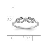 14k White Gold Polished Pearl Heart Ring Mounting
