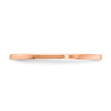 10K Rose Gold 1.2mm Flat Polished Stackable Band Size 5