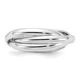 14k White Gold Polished Rolling Ring Size 4