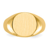 14k 13.5x12.5mm Closed Back Mens Signet Ring - RS-48502CF9-5425