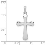 14k White Gold Polished Rounded Cross Pendant - XR-2AC1ED49-8315