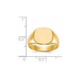 14k 13.5x12.5mm Closed Back Mens Signet Ring - RS-8A992A4F-1710
