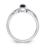 14k White Gold Polished Sapphire and Diamond Ring - RM-DD2D0CC5-5247