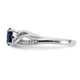 14k White Gold Polished Sapphire and Diamond Ring - RM-DD2D0CC5-5247