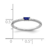14k White Gold Polished Sapphire and Diamond Ring - RM-EFC947FE-3716