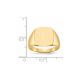 14k 13.5x15.0mm Closed Back Mens Signet Ring - RS-40161D66-8314