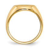 14k 13.5x16.0mm Open Back Mens Signet Ring