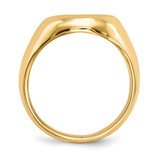 14k 13.5x16.5mm Closed Back Mens Signet Ring