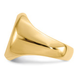 14k 13.5x16.5mm Closed Back Mens Signet Ring