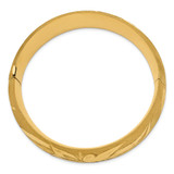 14k 13/16 Florentine Engraved 20.00mm Hinged Round Bangle Bracelet