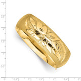 14k 13/16 Florentine Engraved 20.00mm Hinged Round Bangle Bracelet