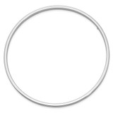 14k White Gold Polished Square Tube 3.00mm Slip-on Round Bangle Bracelet