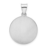 14k White Gold Polished/Satin St Christopher Medal Hollow Pendant - XR-968F5916-6688