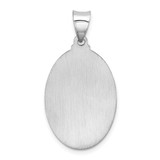 14k White Gold Polished/Satin St Christopher Medal Hollow Pendant - XR-CDFE9B4B-8855
