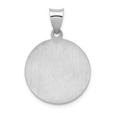14k White Gold Polished/Satin St. Anthony Medal Hollow Pendant - XR-7692BE05-4998