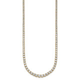 14k 14 1/2 carat Lab Grown Diamond VS+ F+ Complete Round 18 inch Graduated Tennis Necklace