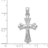 14K White Gold Reversible Crucifix Pendant - D3-41007BC3-1715