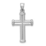 14K White Gold Reversible Crucifix Pendant - D3-46F597B4-3374