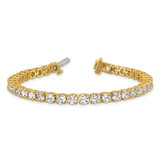 14k 14 carat Lab Grown Diamond VS+ F+ Complete Tennis Bracelet