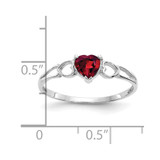 14k White Gold Rhodolite Garnet Birthstone Ring - XB-664BBDCF-2974