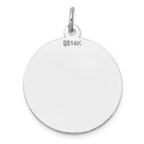 14K White Gold Round Disc Charm - XW-C43F875A-6117