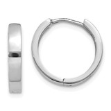 14k White Gold Round Hinged Hoop Earrings - TM-615F9363-5605